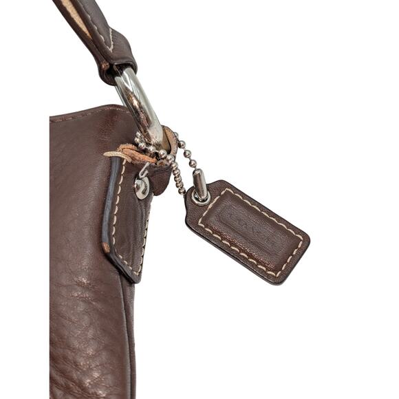 Coach Hamilton Brown Pebbled Leather Swingpack Crossbody Shoulder Bag - Picture 3 of 14